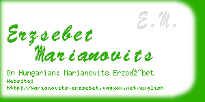 erzsebet marianovits business card